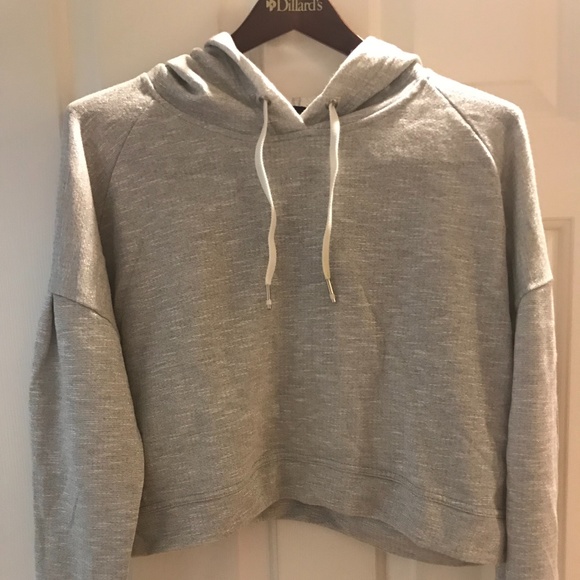 Alala metallic silver/gray cropped hoodie - Picture 1 of 4